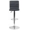 Emma and Oliver Coti Modern Channel Tufted Upholstered Height Adjustable Mid-Back Stool and Pedestal Base with Footrest